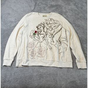 Disney Art of Belle Pullover Graphic Sweater Beauty and the Beast 2XL